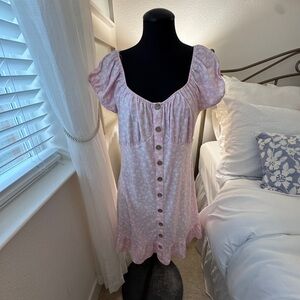 No Boundaries Pink and White Dress